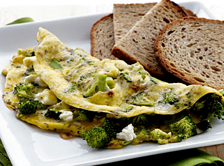 Przepis na Omlet z brokułami i fetą